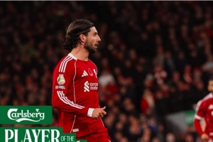索博当选对阵维拉一役利物浦最佳球员，本赛季4次当选队内最佳